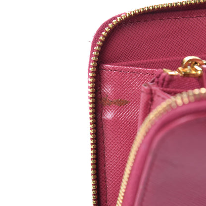 Prada Saffiano Colour Zip Around Wallet Peonia 11 of 12