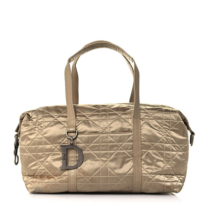 Christian Dior Nylon Cannage Shoulder Bag Beige 1 of 26