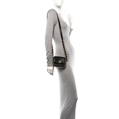 Chanel Calfskin Quilted Mini Framing Chain Bag Black 2 of 10