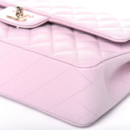Chanel Caviar Quilted Medium Double Flap Light Pink 10 of 14