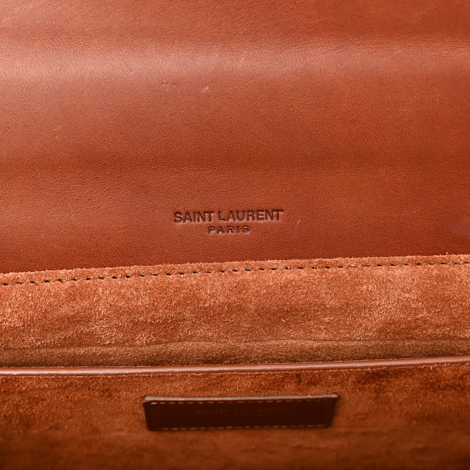 Saint Laurent Linen Calfskin Medium Bellechasse Beige Cognac 7 of 10