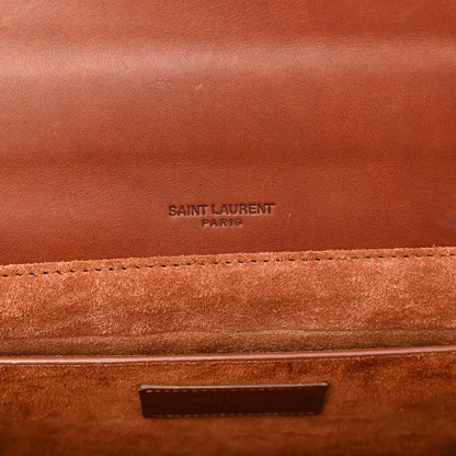 Saint Laurent Linen Calfskin Medium Bellechasse Beige Cognac 7 of 10