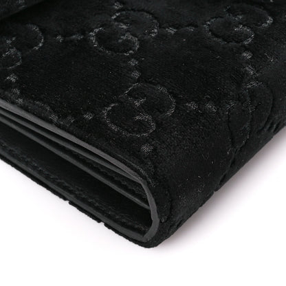 Gucci Velvet GG Monogram Mini Dionysus Chain Wallet Black 9 of 10