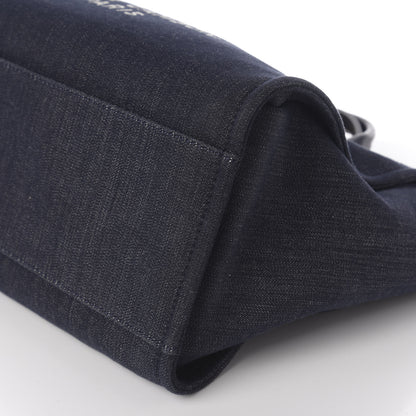 Chanel Denim Medium Deauville Tote Dark Blue 8 of 11