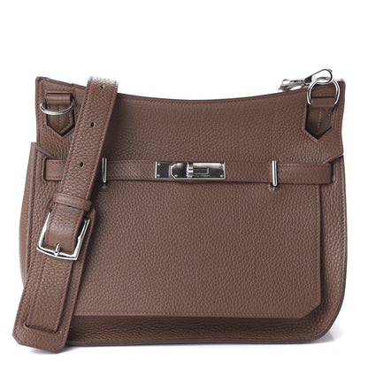 Hermes Taurillon Clemence Jypsiere 28 Marron D'Inde Rouge H 2 of 9