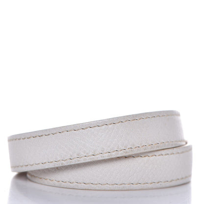 Hermes Epsom Kelly Double Tour Bracelet S Blanc White 3 of 6