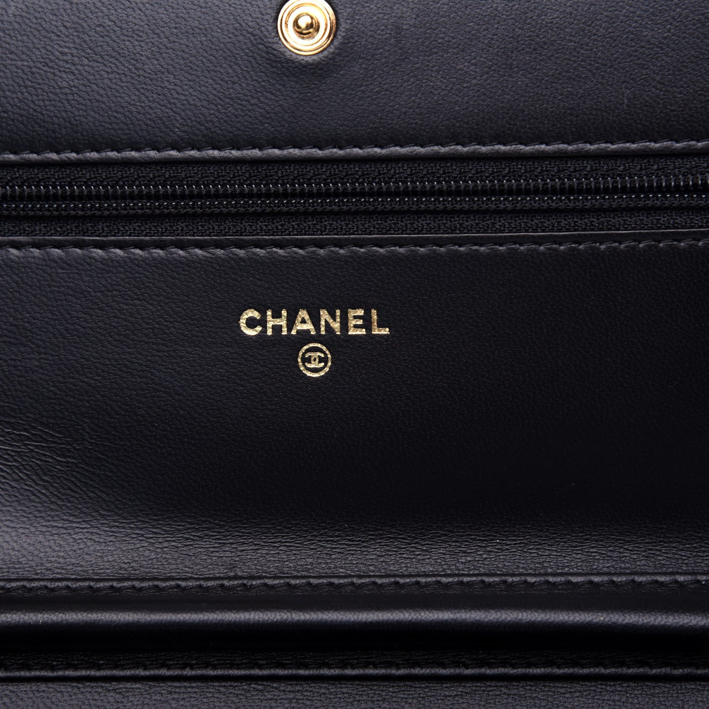 Lambskin Quilted Boy Wallet On Chain WOC Black