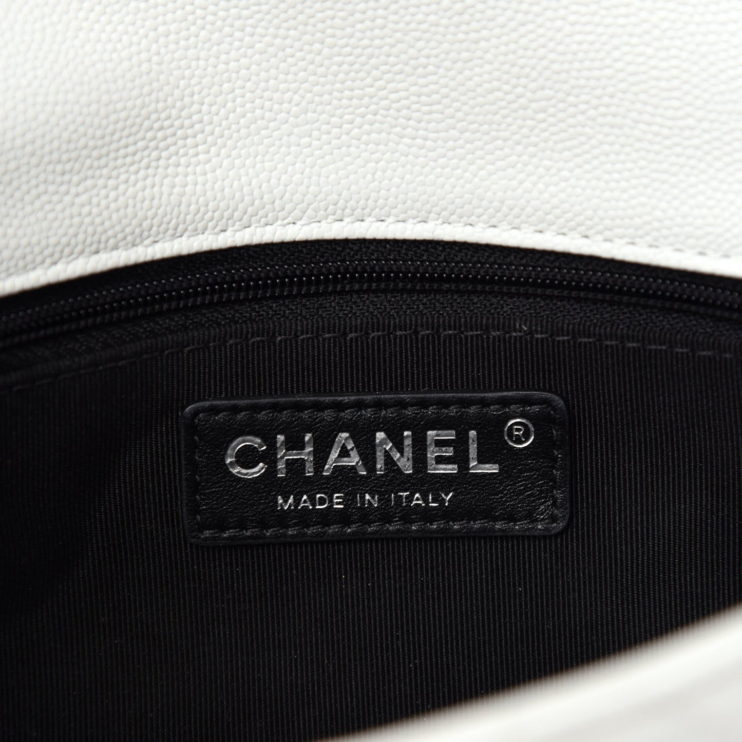 Caviar Quilted My Everything Small Flap White Black