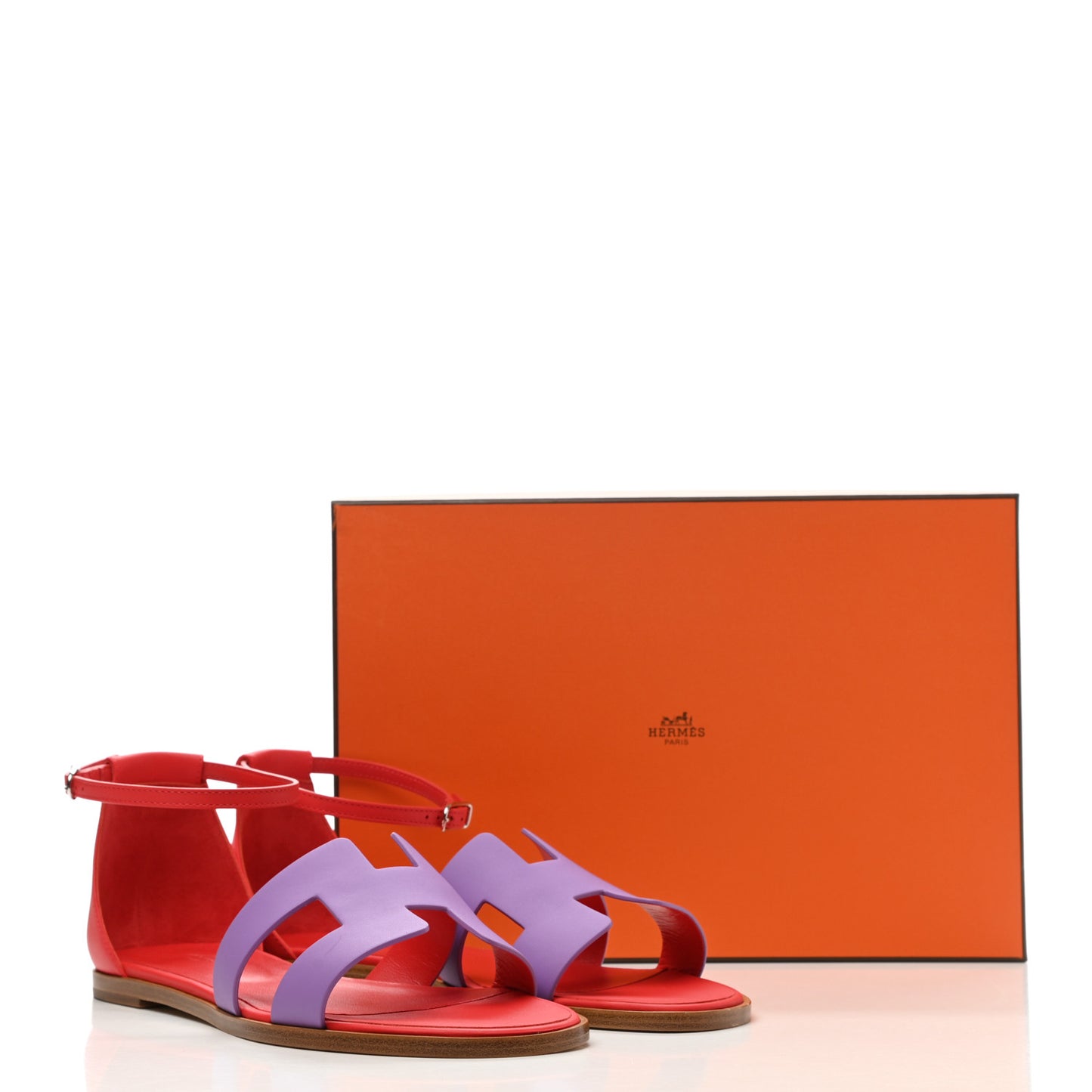 Calfskin Santorini Sandals 41 Violet Parme Rouge