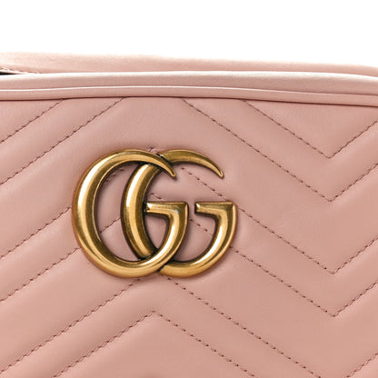 Gucci Calfskin Matelasse Small GG Marmont Chain Shoulder Bag Perfect Pink 8 of 11
