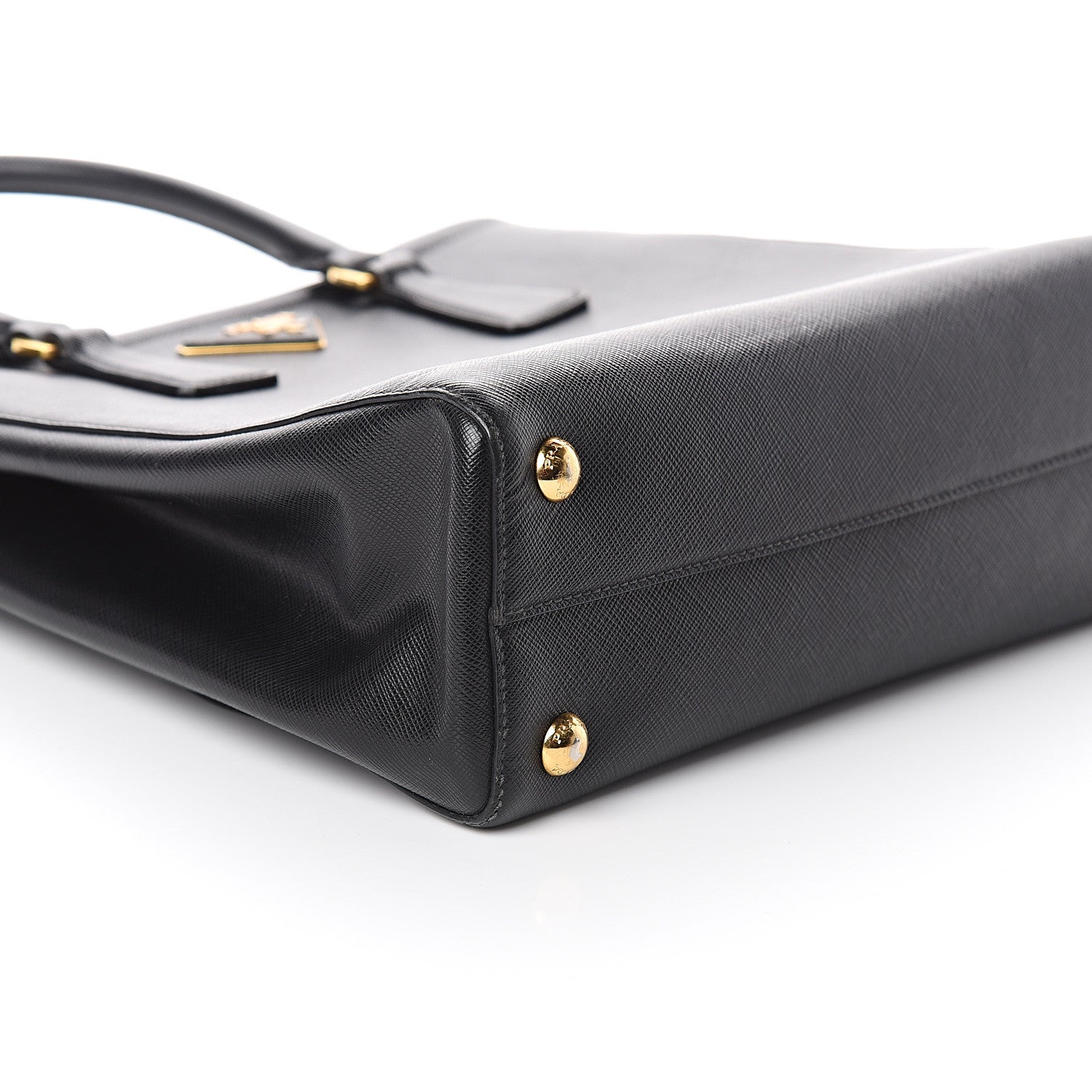 Prada Saffiano Lux Small Parabole Tote Black 7 of 8