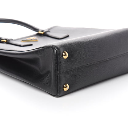 Prada Saffiano Lux Small Parabole Tote Black 7 of 8