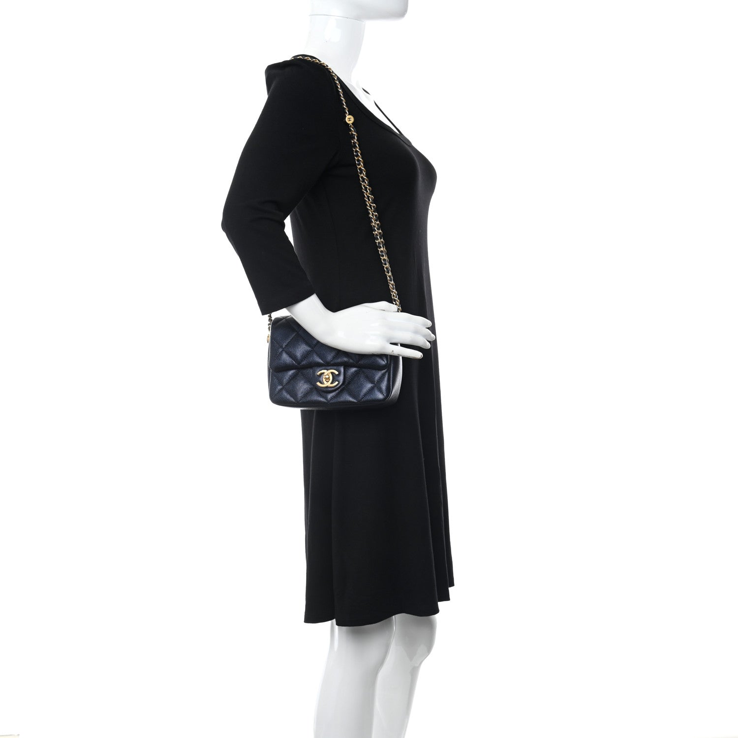 Chanel Iridescent Caviar Quilted Mini My Perfect Flap Black 2 of 11