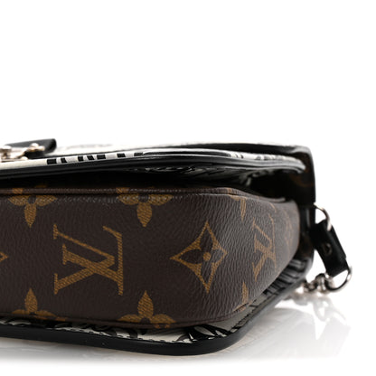 Louis Vuitton Epi Monogram Floral Pochette Metis Black White 9 of 9