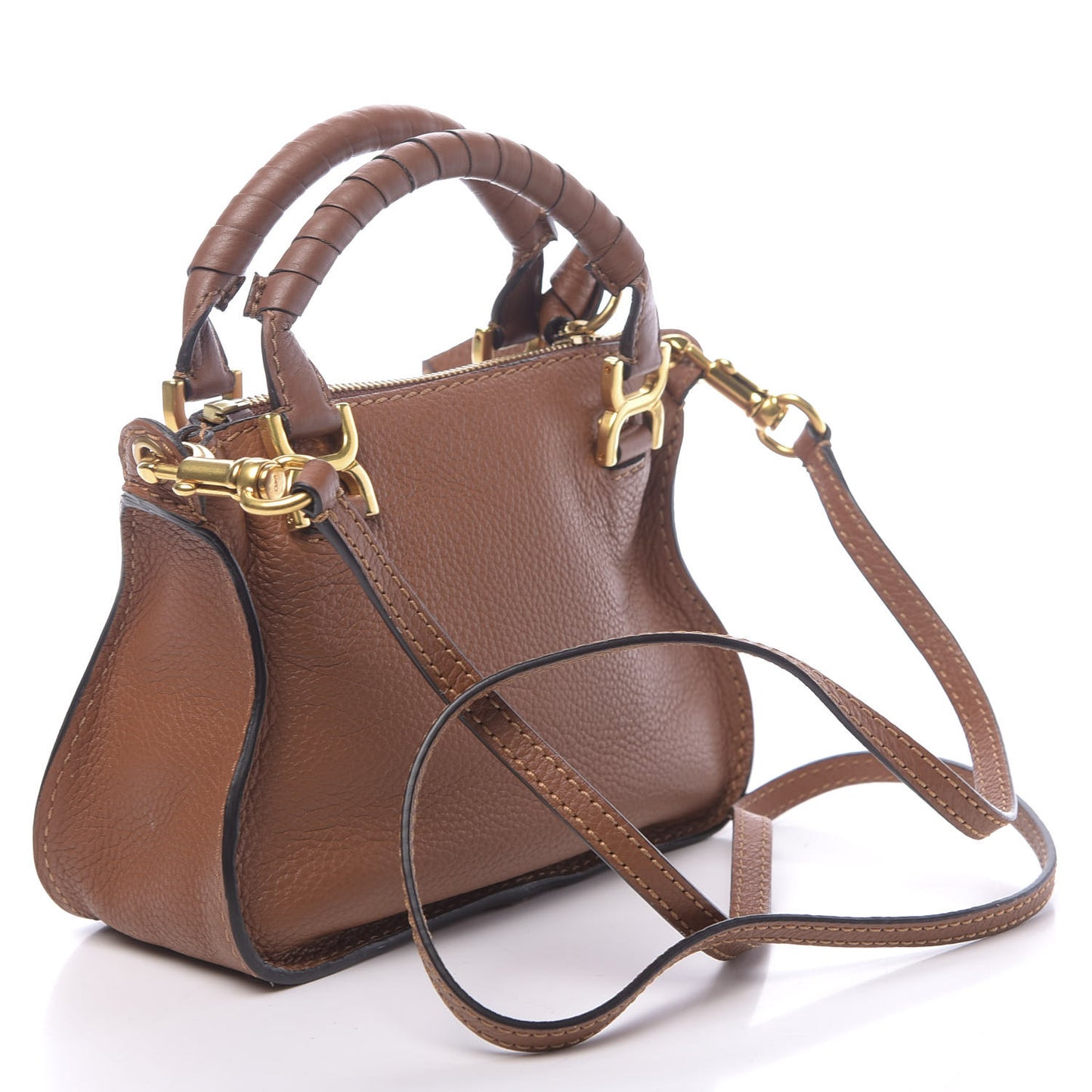 Calfskin Mini Marcie Satchel Tan