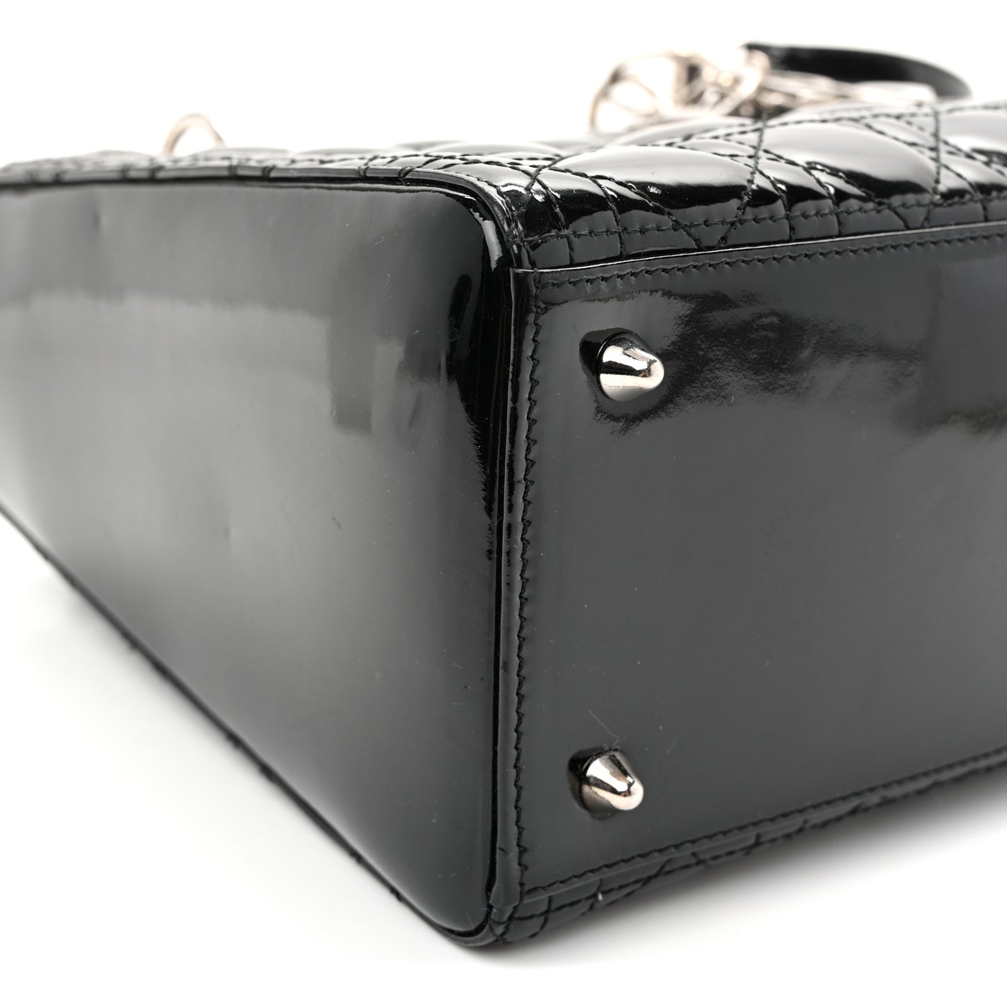 Patent Cannage Medium Lady Dior Black