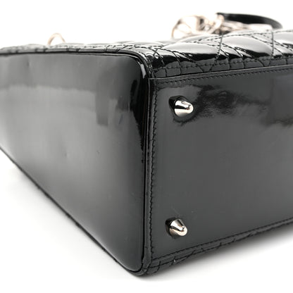 Christian Dior Patent Cannage Medium Lady Dior Black 8 of 9