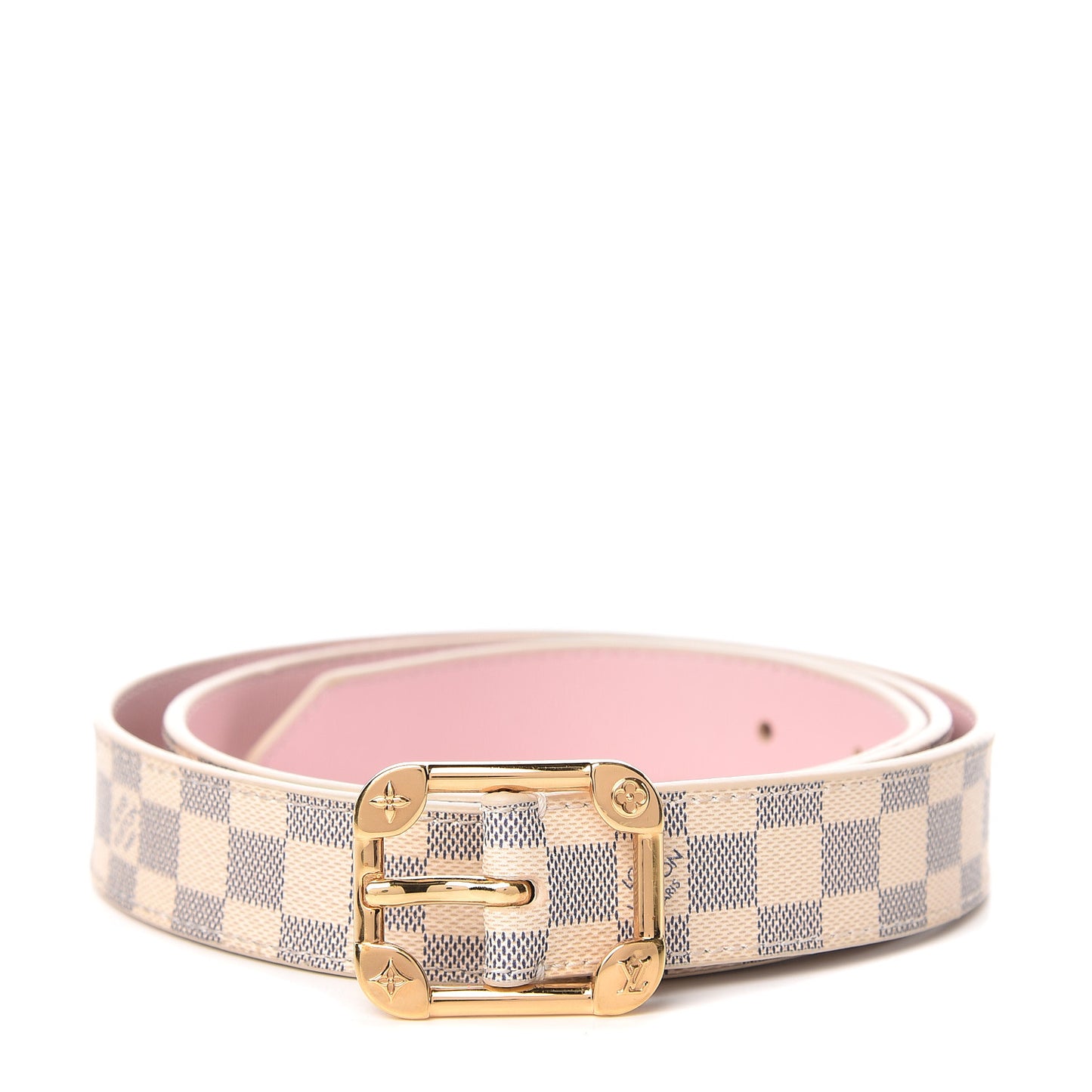 Damier Azur 25mm LV Malletier Belt 90 36