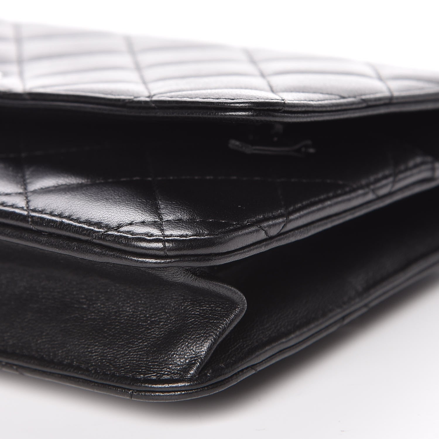Chanel Lambskin Quilted Wallet On Chain WOC Black 10 of 11