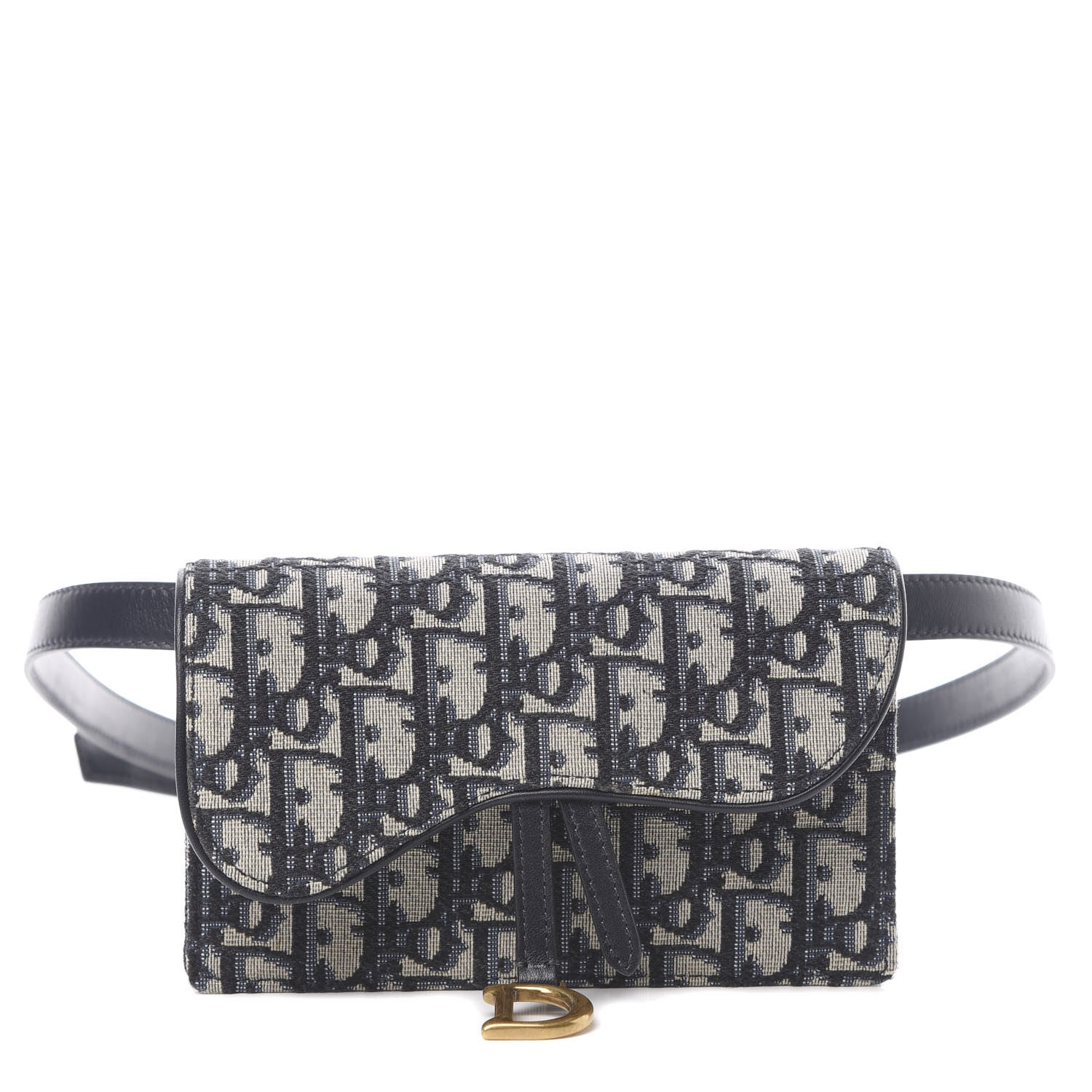 Christian Dior Oblique Saddle Belt Bag Blue 1 of 11