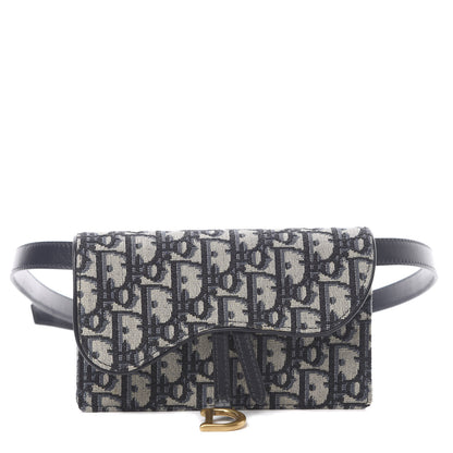Christian Dior Oblique Saddle Belt Bag Blue 1 of 11