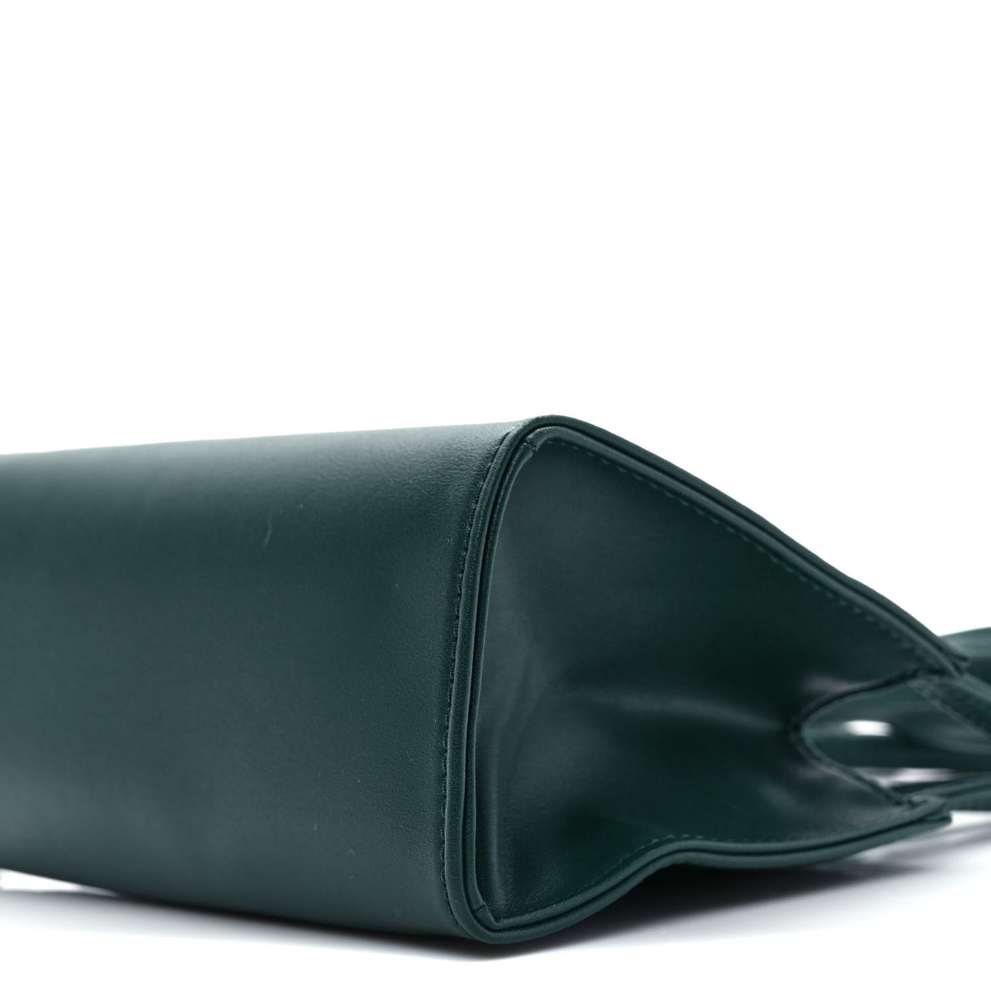 Vegan Leather Small Shopping Bag Dark Olive