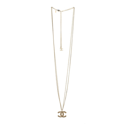 Chanel CC Long Chain Multi Strand Necklace Gold 3 of 5
