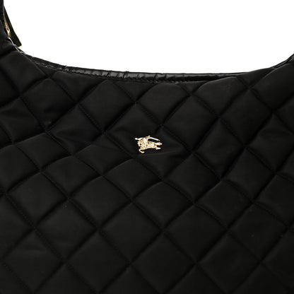 Burberry Nylon Calfskin Quilted Hoxton Hobo Black 7 of 12
