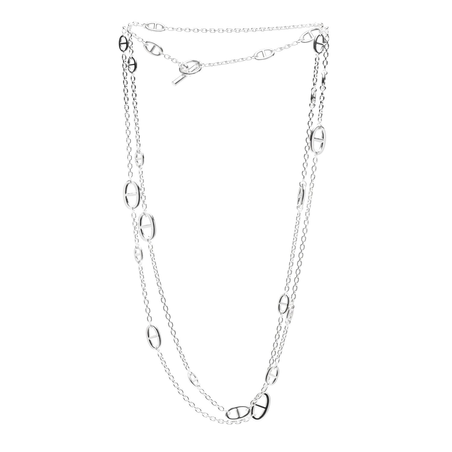 Hermes Sterling Silver Farandole Necklace 160 3 of 5