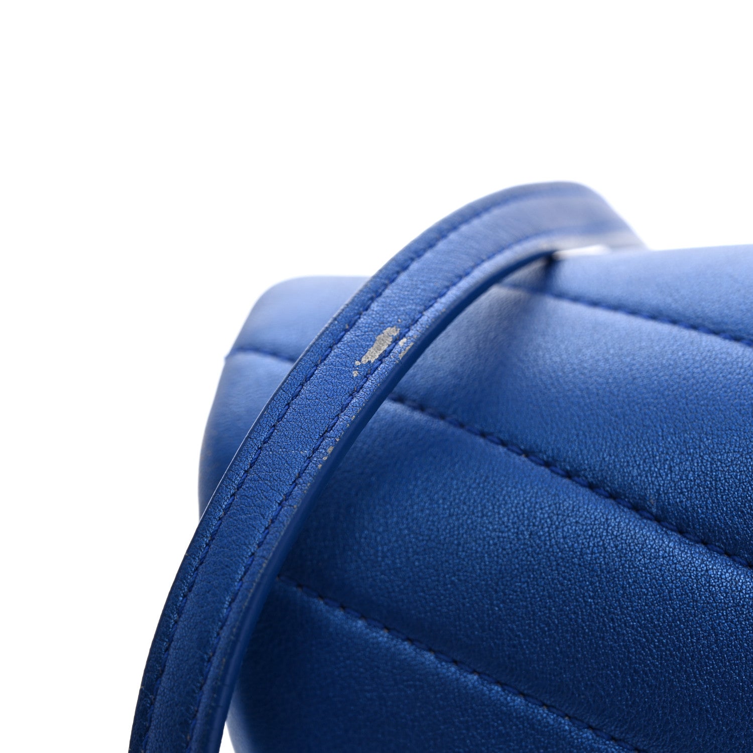 Saint Laurent Metallic Calfskin Y Quilted Monogram Toy Loulou Crossbody Bag Blue Royal 19 of 19