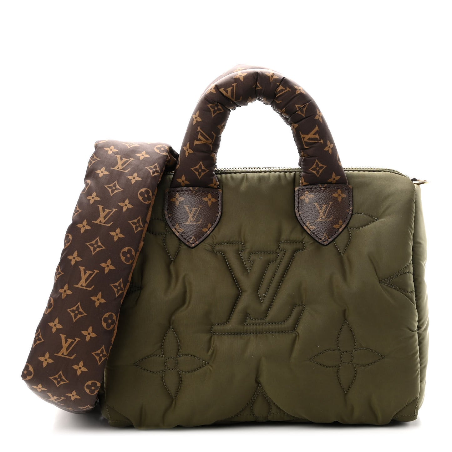 Econyl Mini Monogram Pillow Speedy Bandouliere 25 Khaki