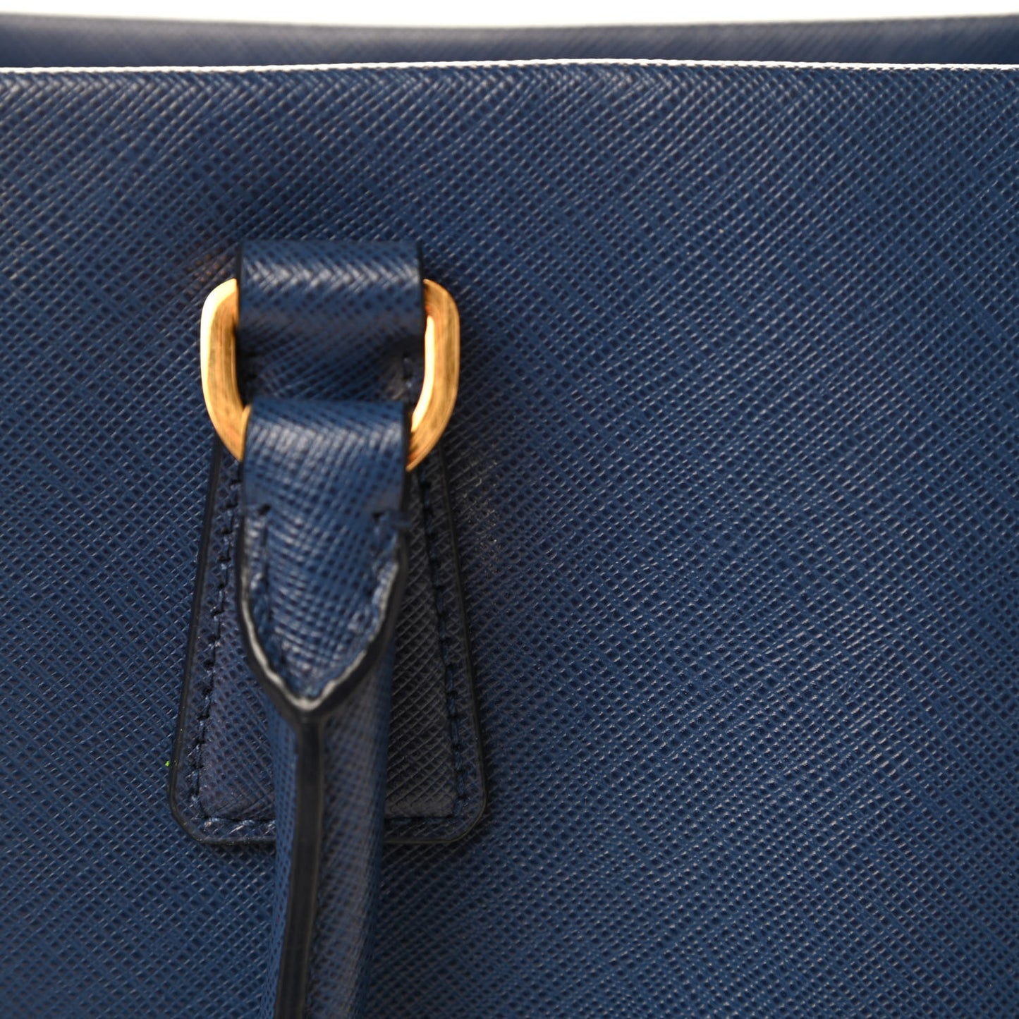 Saffiano Lux Double Handle Shopping Tote Bluette