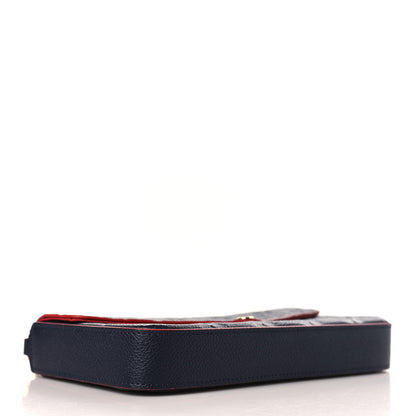 Louis Vuitton Empreinte Pochette Felicie Chain Wallet Marine Rouge 6 of 11