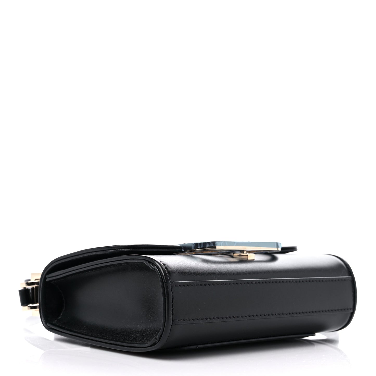 Smooth Calfskin Small VLogo Shoulder Bag Black