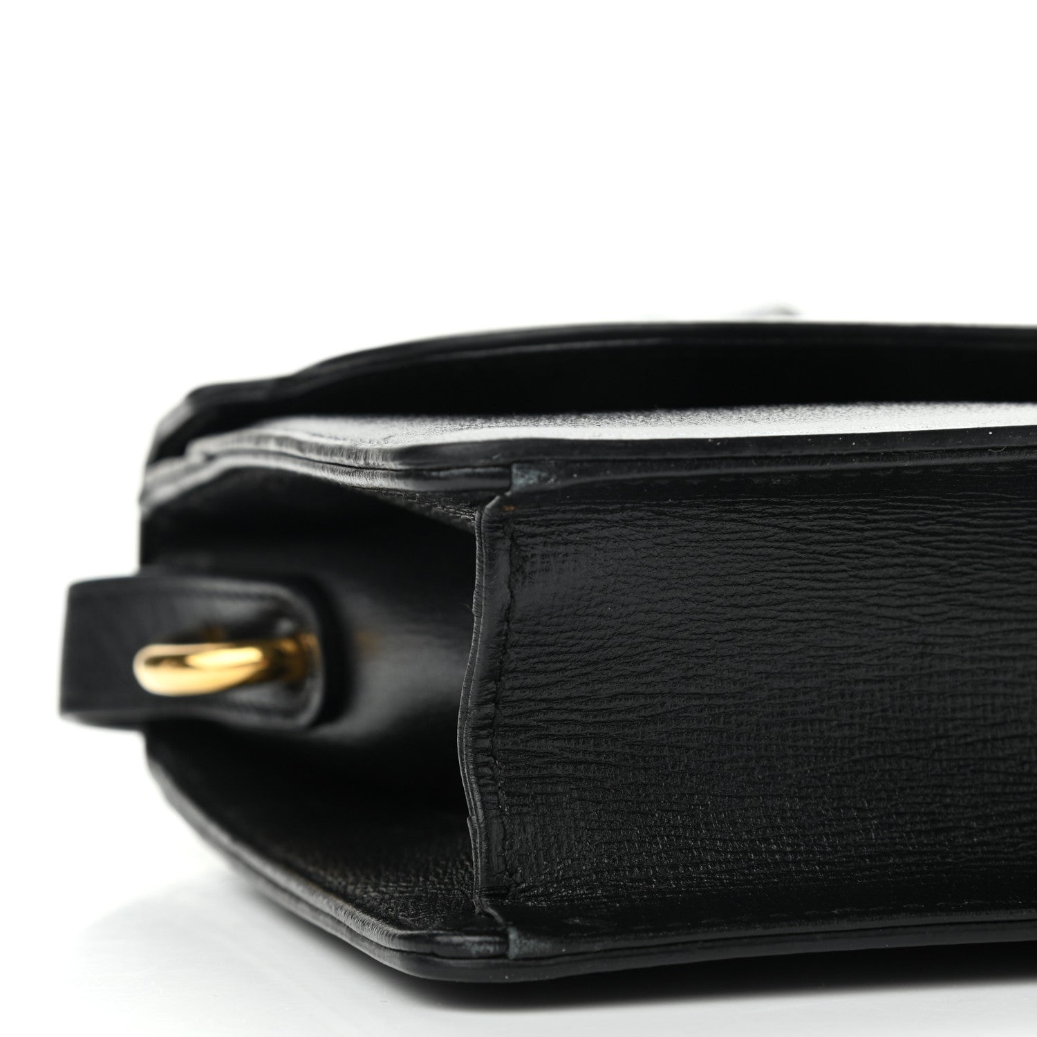Gucci Textured Calfskin Small Torchon GG Ring Shoulder Bag Black 9 of 14