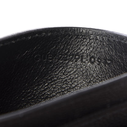 Saint Laurent Grain De Poudre Matelasse Chevron Monogram Credit Card Case Black 5 of 8