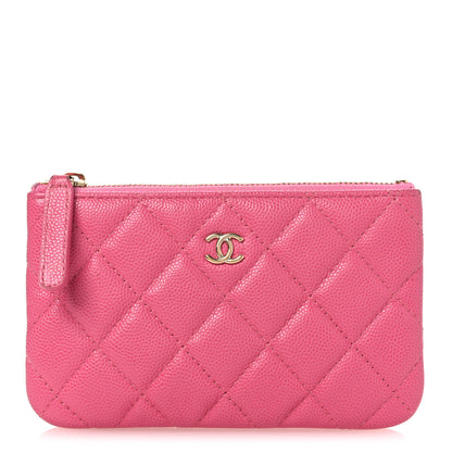 Chanel Caviar Quilted Small Cosmetic Case Pink 1 of 10