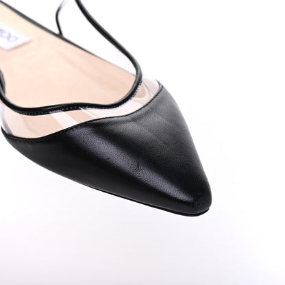 Jimmy Choo Kid PVC Erin Slingback Flats 39.5 Black 14 of 15