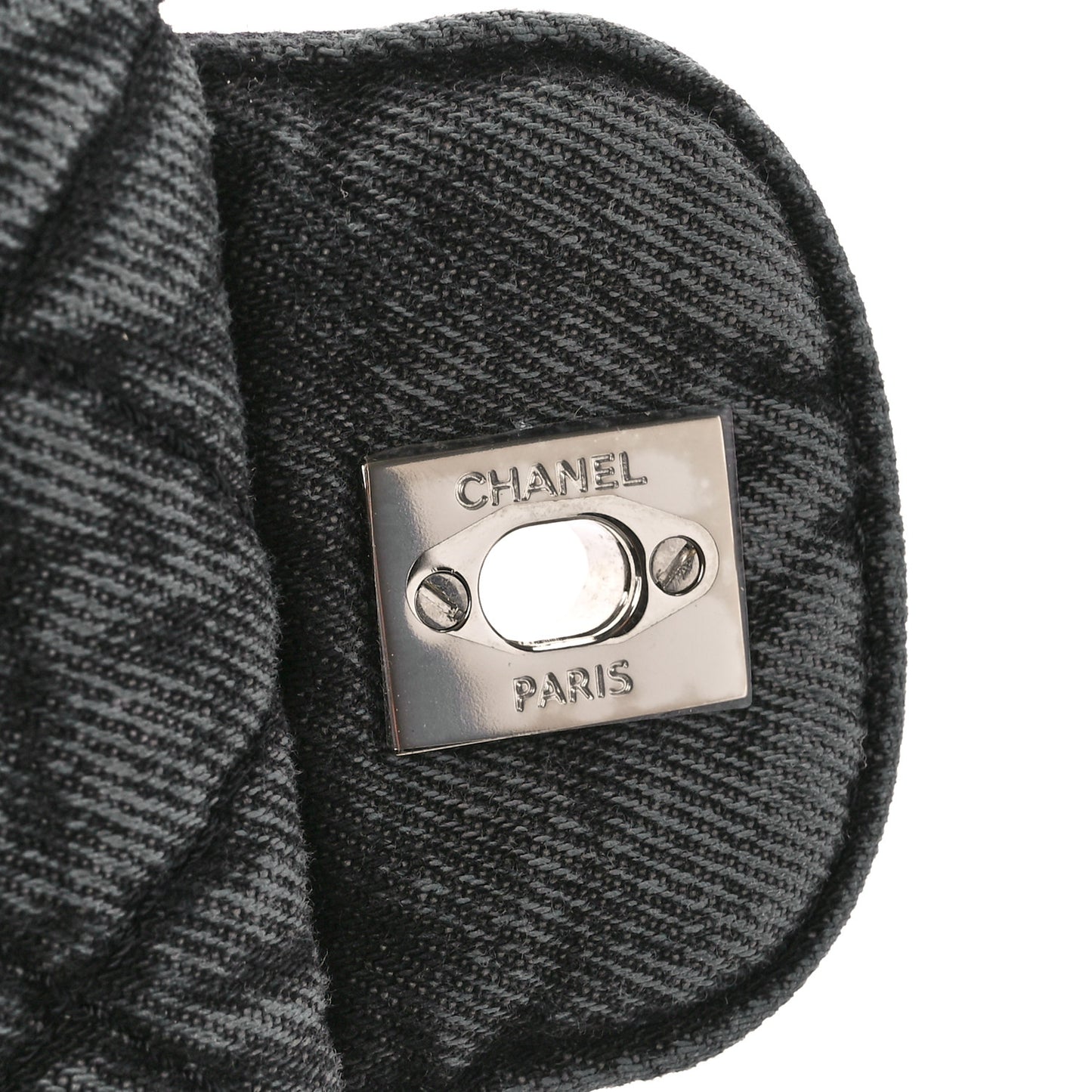 Denim Quilted Denimpression Flap Grey Black