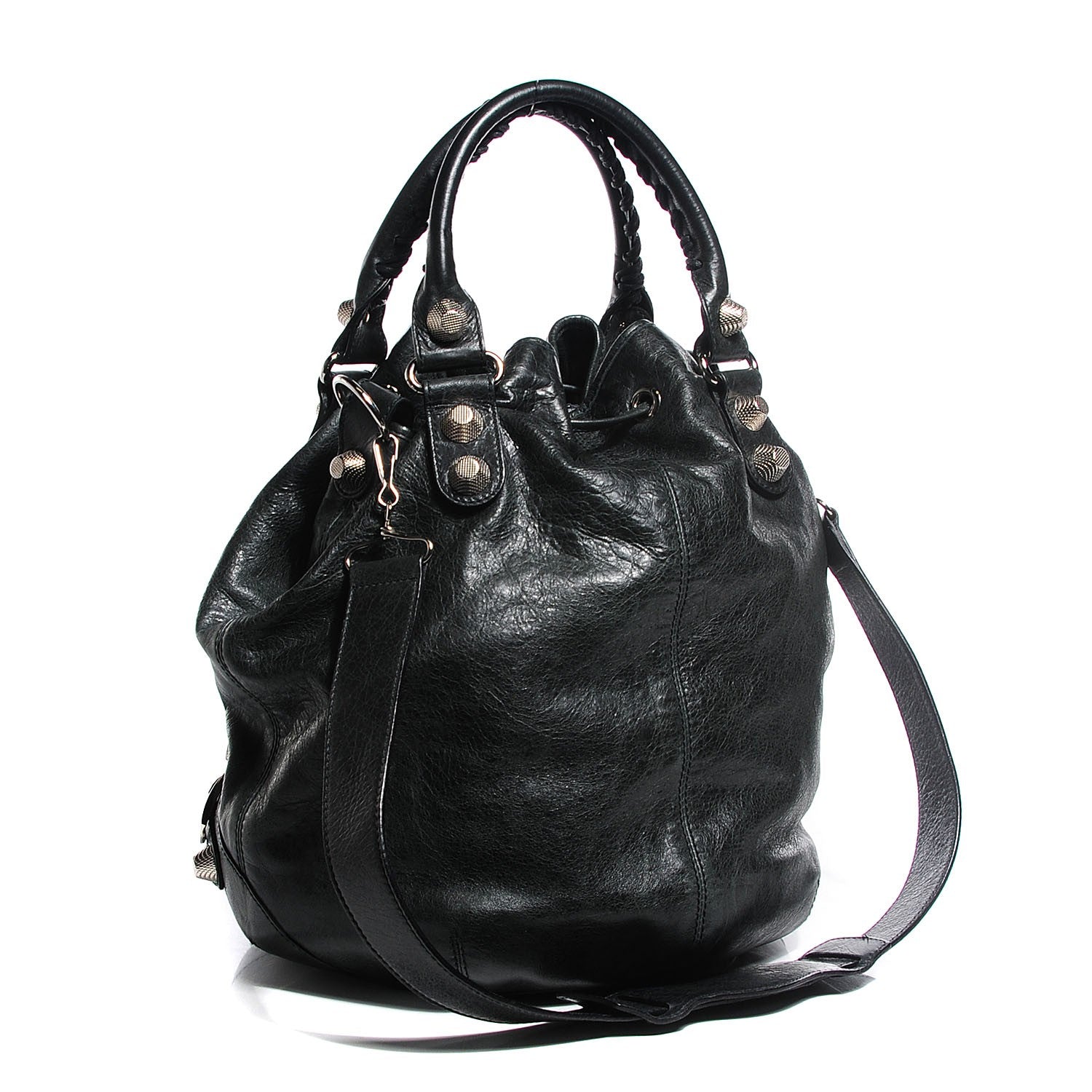 Balenciaga Agneau Giant 21 Silver Hardware Pompon Black 3 of 12