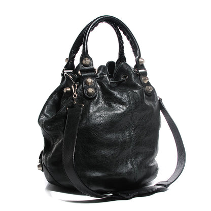 Balenciaga Agneau Giant 21 Silver Hardware Pompon Black 3 of 12