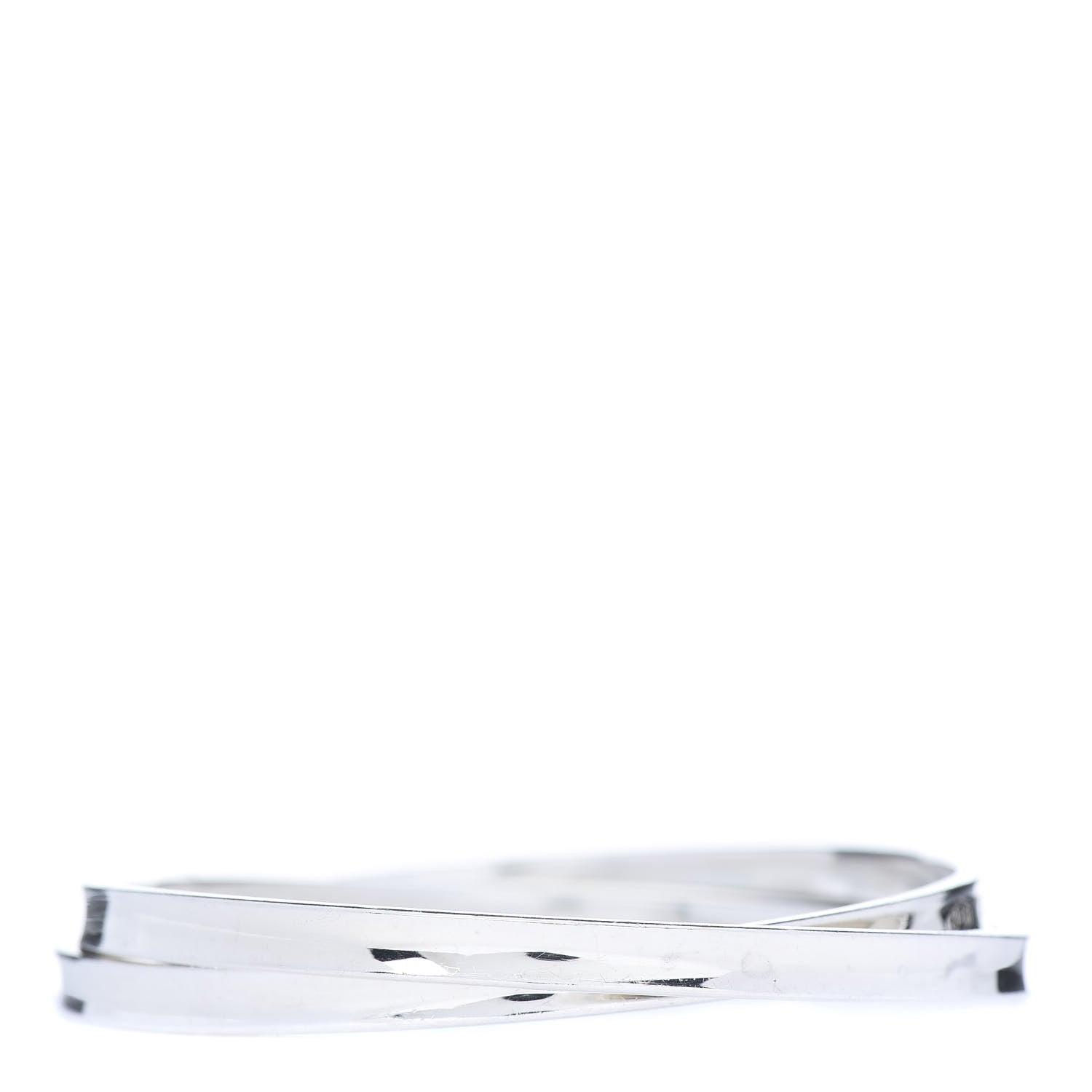 Tiffany Sterling Silver 1837 Interlocking Bangle Bracelet 3 of 8