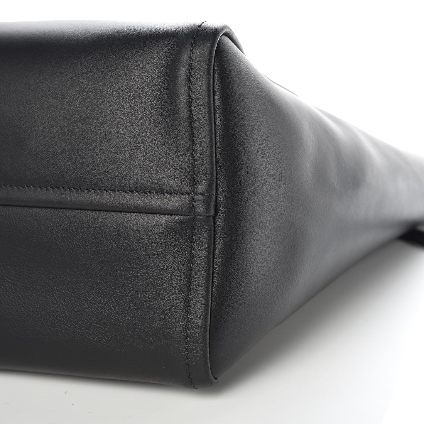 Calfskin Large Concept Shopper Tote Black Astrale
