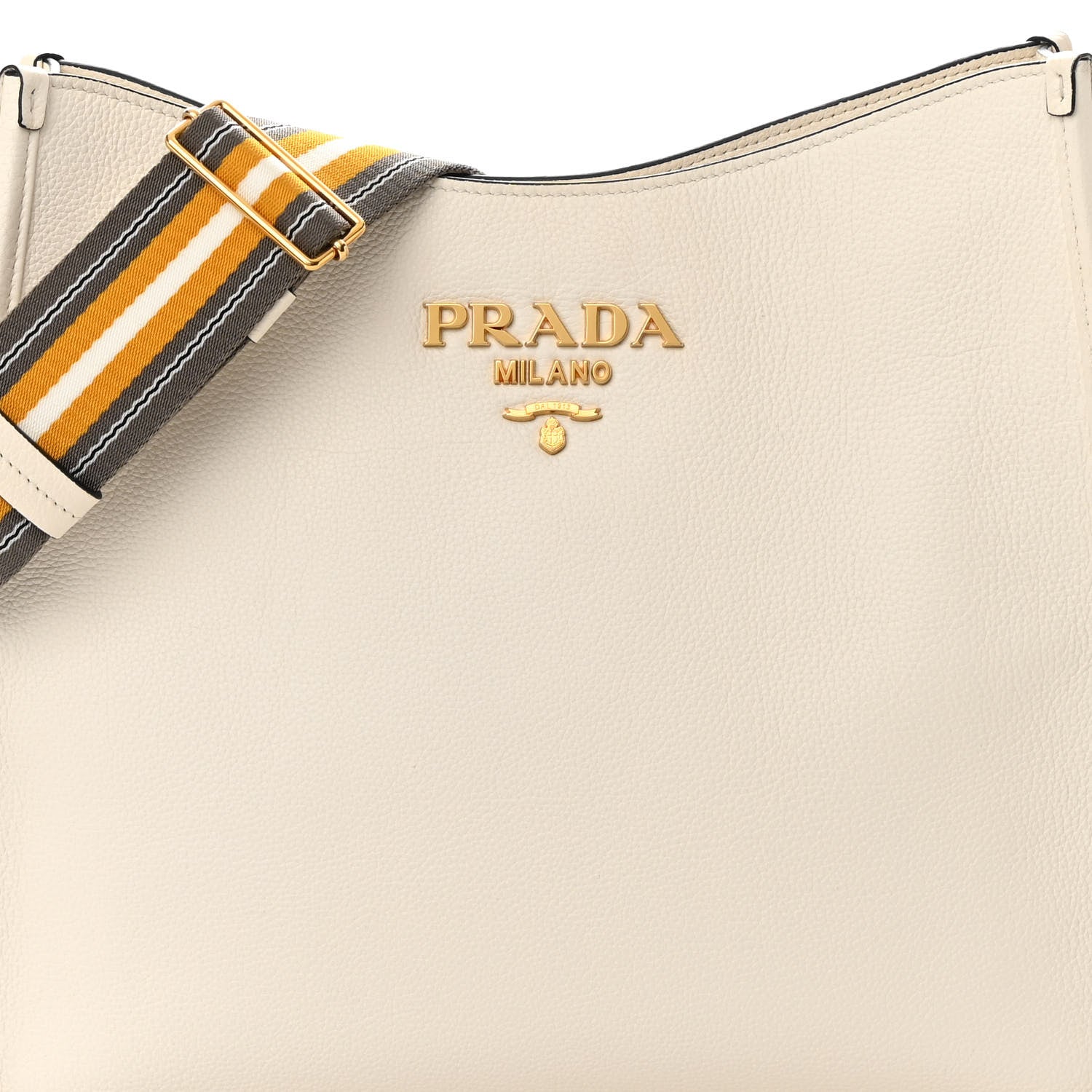 Prada Vitello Daino Hobo Messenger Bag White 9 of 15