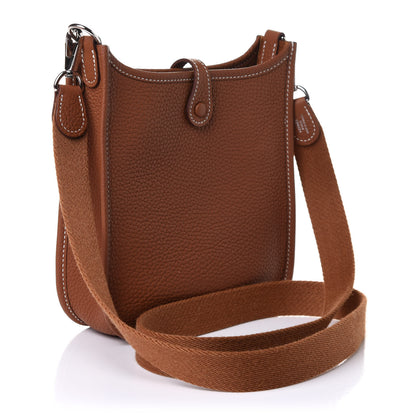 Hermes Taurillon Clemence Evelyne TPM Gold 3 of 11