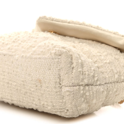 Saint Laurent Boucle Tweed Quilted Toy Loulou Puffer Monogram Chain Satchel Crema Soft 9 of 12