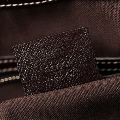 Gucci Calfskin Medium Britt Tote Dark Brown 7 of 10