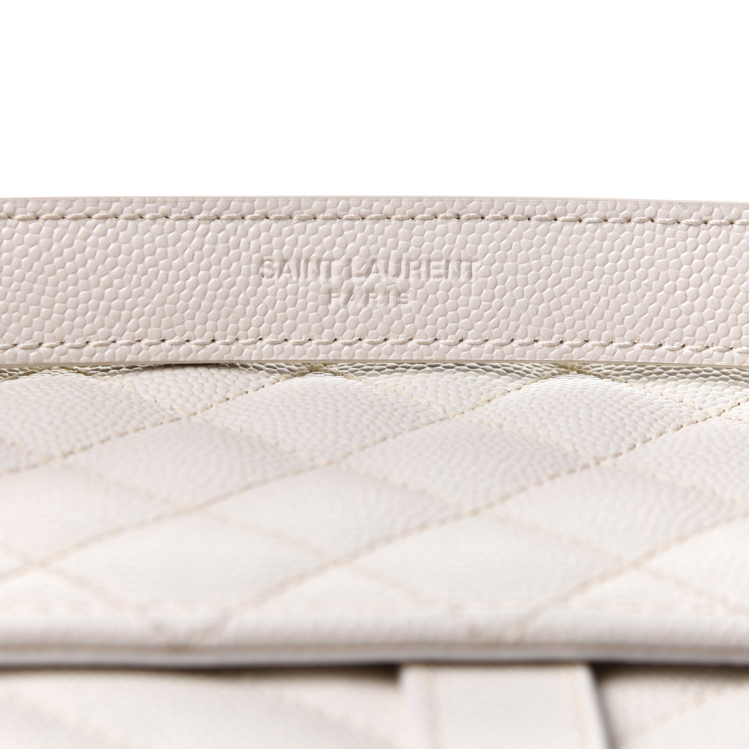 Saint Laurent Grain De Poudre Textured Mixed Matelasse Medium Triquilt Monogram Satchel Crema Soft 8 of 12