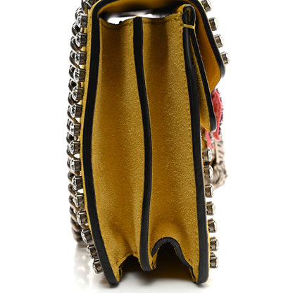 Gucci Suede Crystal Bow Embroidered Small Dionysus Shoulder Bag Yellow 13 of 14