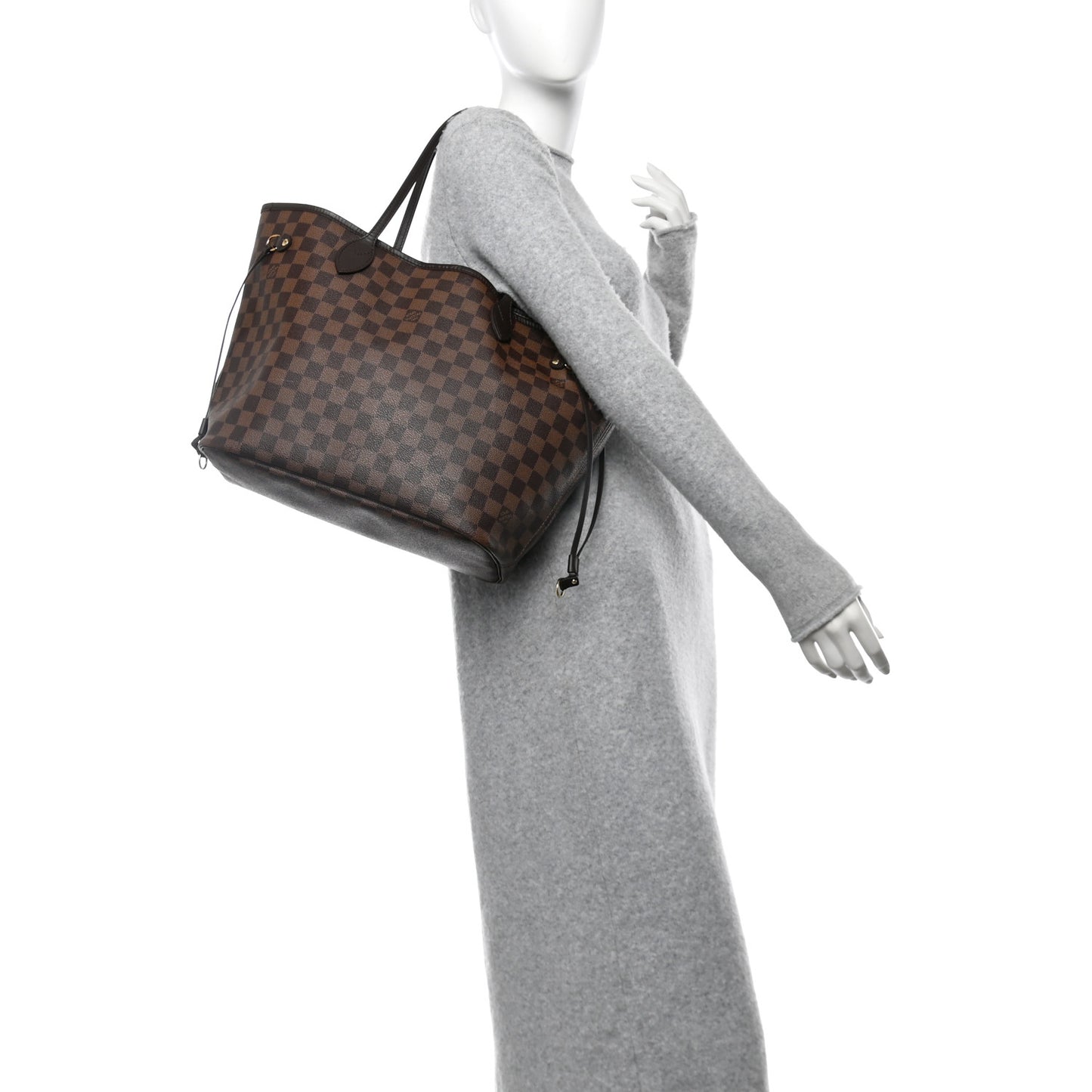 Damier Ebene Neo Neverfull MM Rose Ballerine